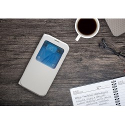 Flip obal s průhledem pro Samsung Galaxy S8 Plus - Bílý