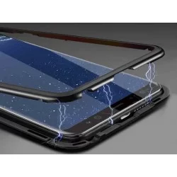 Magnetický kryt se zadním tvrzeným sklem na Samsung Galaxy M20