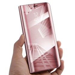 Zrcadlové pouzdro na Samsung Galaxy A80 - Růžový lesk