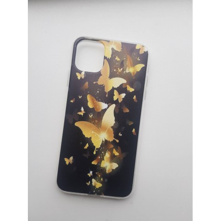Silikonový obal s potiskem Zlatí motýlci pro iPhone 11 Pro Max