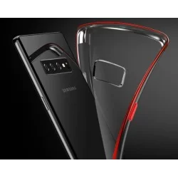 TPU obal na Samsung Galaxy S10 s barevným rámečkem-Zlatá