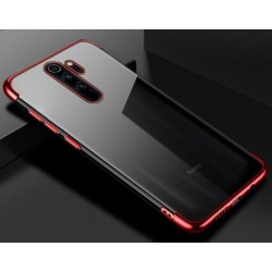 TPU obal na Xiaomi Redmi Note 8 Pro s barevným rámečkem - Červená