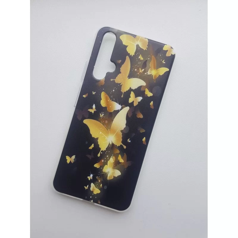 Silikonový obal s potiskem Zlatí motýlci na Huawei Nova 5T