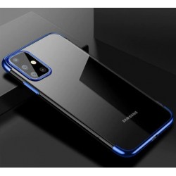 TPU obal na Samsung Galaxy S20 Ultra s barevným rámečkem - Modrá