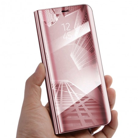 Zrcadlové pouzdro pro iPhone SE 2020-Růžový lesk