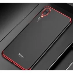 TPU obal na Xiaomi Redmi 7A s barevným rámečkem-Červená
