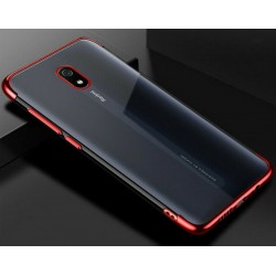 TPU obal na Xiaomi Redmi 8A s barevným rámečkem - Červená