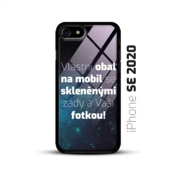 Obal s vlastní fotkou a skleněnými zády na mobil iPhone SE 2020