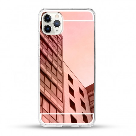 Zrcadlový TPU obal na iPhone 11 Pro Max-Růžový lesk