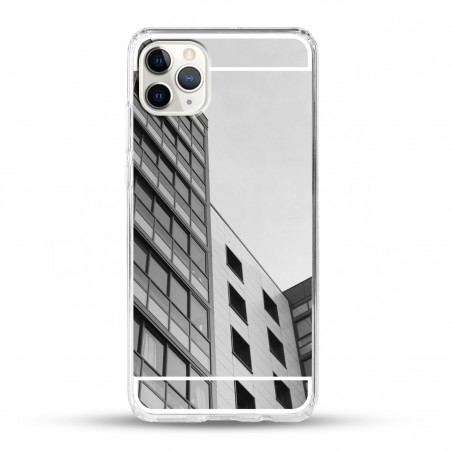 Zrcadlový TPU obal na iPhone 11 Pro Max-Stříbrný lesk