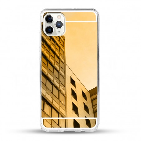 Zrcadlový TPU obal na iPhone 11 Pro Max-Zlatý lesk