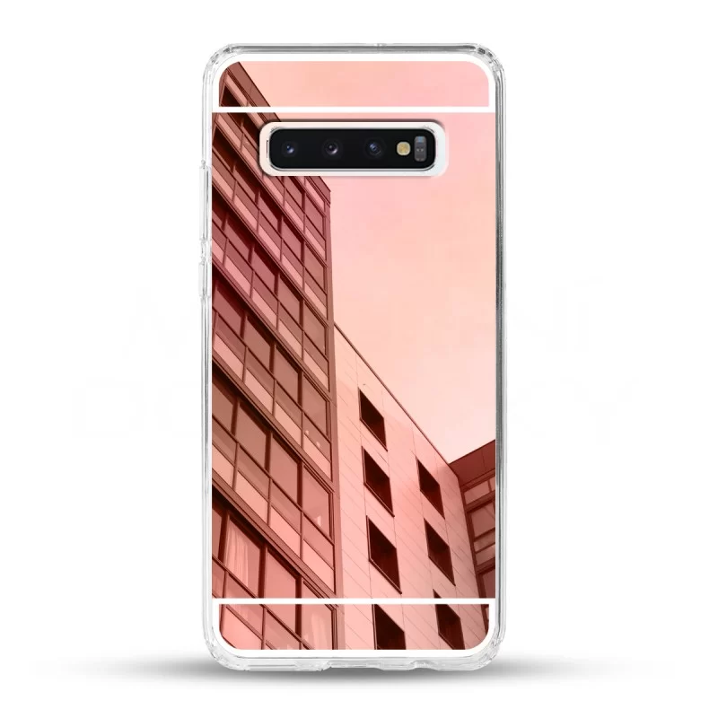 Zrcadlový TPU obal na Samsung Galaxy S10 Plus - Růžový