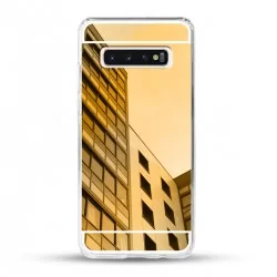 Zrcadlový TPU obal na Samsung Galaxy S10 - Zlatý