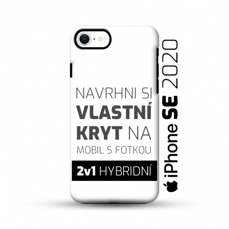 Odolný vlastní obal na iPhone SE 2020 | Hybridní vlastní kryt 2v1