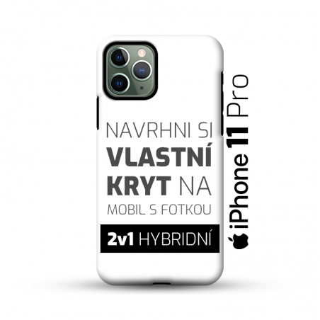 Odolný vlastní obal na iPhone 11 Pro | Hybridní vlastní kryt 2v1
