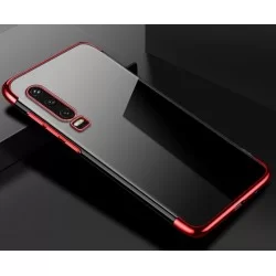 TPU obal na Huawei P Smart Pro s barevným rámečkem-Červená