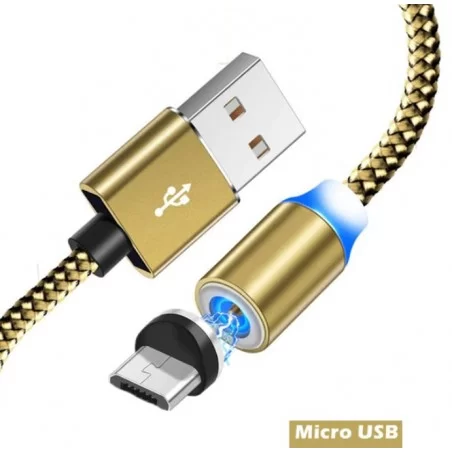 Nabíjecí 1m kabel s magentickými nástavci konektorů microUSB, USB-C, Lightning