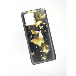 Silikonový obal na Samsung Galaxy A31 s potiskem-Zlatí motýli