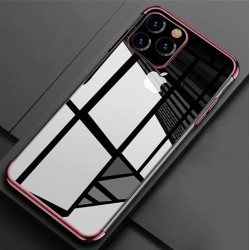 TPU obal na iPhone 12 mini s barevným rámečkem - Fialová