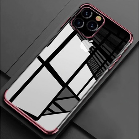 TPU obal na iPhone 12 mini s barevným rámečkem-Fialová
