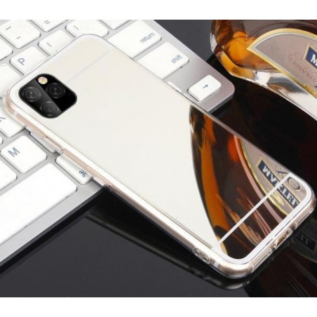 Zrcadlový TPU obal na iPhone 12 mini-Stříbrný lesk