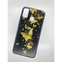 Silikonový obal na Samsung Galaxy A21s s potiskem-Zlatí motýli