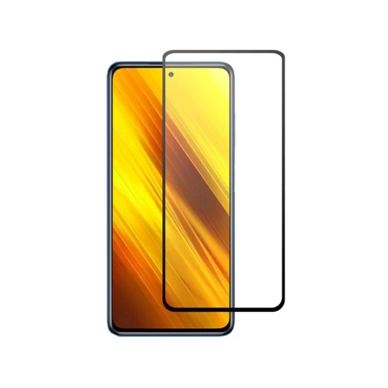 Tvrzené ochranné sklo s černými okraji na mobil Xiaomi POCO X3