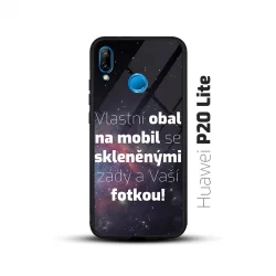 Obal s vlastní fotkou a skleněnými zády na mobil Huawei P20 Lite
