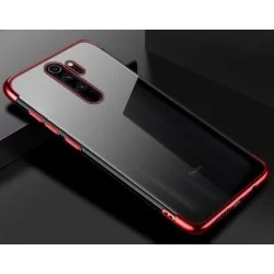 TPU obal na Xiaomi Redmi 9 s barevným rámečkem-Červená
