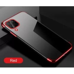 TPU obal na Samsung Galaxy A42 5G s barevným rámečkem-Červená
