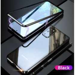 Magnetický kryt s tvrzenými skly na Samsung Galaxy S10 Lite - Černá