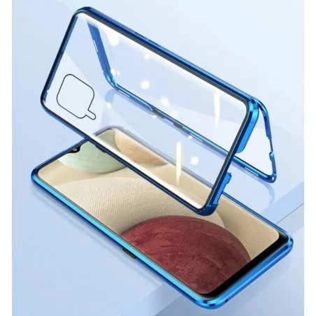 Magnetický kryt 360° s tvrzenými skly na Samsung Galaxy A12