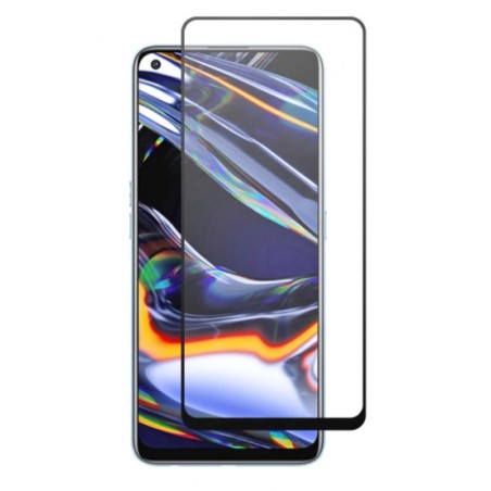 Tvrzené ochranné sklo s černými okraji na mobil Realme 7 5G