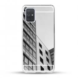 Zrcadlový TPU obal na Samsung Galaxy A52-Stříbrný lesk