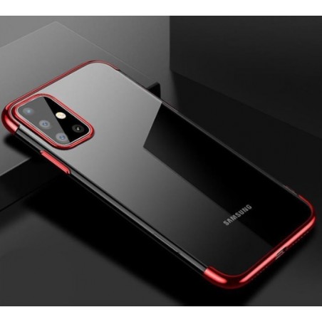 TPU obal na Samsung Galaxy A32 5G s barevným rámečkem-Červená