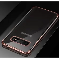 TPU obal na Samsung Galaxy S10 5G s barevným rámečkem-Růžová