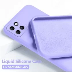 Liquid silikonový obal na Samsung Galaxy A22 5G | Eco-Friendly-Modrá