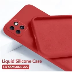 Liquid silikonový obal na Samsung Galaxy A22 5G | Eco-Friendly-Červená
