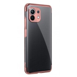 TPU obal na Samsung Galaxy A22 5G s barevným rámečkem - Růžová