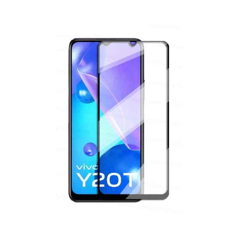 Tvrzené ochranné sklo s černými okraji na mobil Vivo Y20s