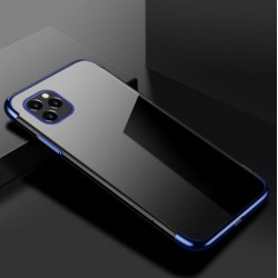 TPU obal na iPhone 13 mini s barevným rámečkem - Modrá