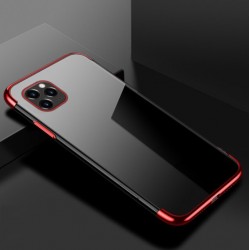 TPU obal na iPhone 13 mini s barevným rámečkem - Červená