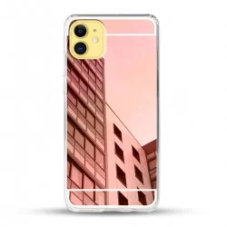 Zrcadlový TPU obal na iPhone 13-Růžový lesk