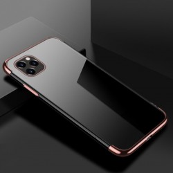 TPU obal na iPhone 13 Pro s barevným rámečkem - Růžová