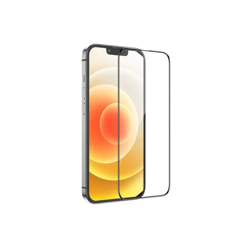 Tvrzené ochranné sklo s černým rámečkem na mobil iPhone 13 Pro Max