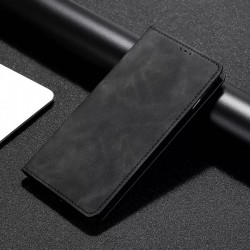 Knížkové pouzdro s imitací kůže na Xiaomi Redmi 10 - Černá