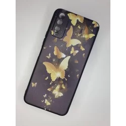 Silikonový obal na Vivo Y20s s potiskem-Zlatí motýli