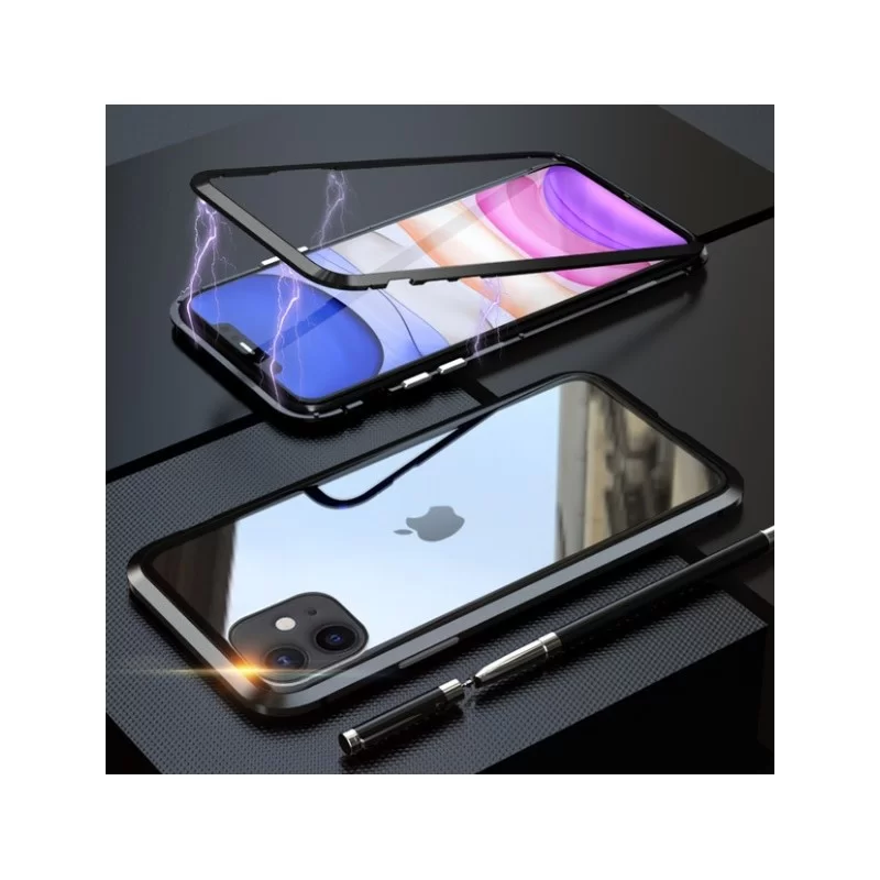Magnetický kryt s tvrzenými skly na iPhone SE 2022