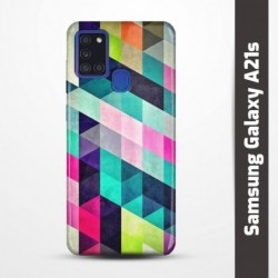Pružný obal na Samsung Galaxy A21s s motivem Colormix