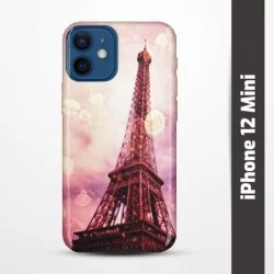 Pruný obal na iPhone 12 Mini s motivem Paris